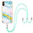 Silicone Candy Rubber Gel Fashionable Pattern Soft Case Cover with Lanyard Strap Y05B for Xiaomi Redmi 9AT