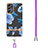 Silicone Candy Rubber Gel Fashionable Pattern Soft Case Cover with Lanyard Strap Y06B for Samsung Galaxy A73 5G