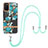 Silicone Candy Rubber Gel Fashionable Pattern Soft Case Cover with Lanyard Strap Y06B for Samsung Galaxy F02S SM-E025F