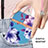 Silicone Candy Rubber Gel Fashionable Pattern Soft Case Cover with Lanyard Strap Y06B for Samsung Galaxy F12