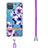 Silicone Candy Rubber Gel Fashionable Pattern Soft Case Cover with Lanyard Strap Y06B for Samsung Galaxy F12