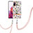 Silicone Candy Rubber Gel Fashionable Pattern Soft Case Cover with Lanyard Strap Y06B for Samsung Galaxy S20 FE 4G