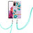 Silicone Candy Rubber Gel Fashionable Pattern Soft Case Cover with Lanyard Strap Y06B for Samsung Galaxy S20 FE 4G