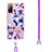 Silicone Candy Rubber Gel Fashionable Pattern Soft Case Cover with Lanyard Strap Y06B for Samsung Galaxy S20 FE 4G