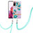 Silicone Candy Rubber Gel Fashionable Pattern Soft Case Cover with Lanyard Strap Y06B for Samsung Galaxy S20 Lite 5G