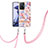 Silicone Candy Rubber Gel Fashionable Pattern Soft Case Cover with Lanyard Strap Y06B for Xiaomi Mi 11T 5G Pink