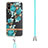 Silicone Candy Rubber Gel Fashionable Pattern Soft Case Cover with Lanyard Strap Y06B for Xiaomi Redmi 9A