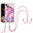 Silicone Candy Rubber Gel Fashionable Pattern Soft Case Cover with Lanyard Strap Y07B for Apple iPhone 13