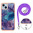 Silicone Candy Rubber Gel Fashionable Pattern Soft Case Cover with Lanyard Strap Y07B for Apple iPhone 15