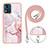 Silicone Candy Rubber Gel Fashionable Pattern Soft Case Cover with Lanyard Strap YB1 for Motorola Moto E13