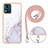 Silicone Candy Rubber Gel Fashionable Pattern Soft Case Cover with Lanyard Strap YB1 for Motorola Moto E13