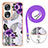 Silicone Candy Rubber Gel Fashionable Pattern Soft Case Cover with Lanyard Strap YB3 for Huawei Honor 90 5G