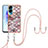 Silicone Candy Rubber Gel Fashionable Pattern Soft Case Cover with Lanyard Strap YB3 for Huawei Honor 90 Lite 5G