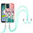 Silicone Candy Rubber Gel Fashionable Pattern Soft Case Cover with Lanyard Strap YB3 for Motorola Moto E13