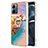 Silicone Candy Rubber Gel Fashionable Pattern Soft Case Cover with Lanyard Strap YB3 for Motorola Moto G14 Mixed