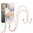 Silicone Candy Rubber Gel Fashionable Pattern Soft Case Cover with Lanyard Strap YB3 for Nokia C31