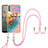 Silicone Candy Rubber Gel Fashionable Pattern Soft Case Cover with Lanyard Strap YB3 for Nokia C31