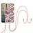 Silicone Candy Rubber Gel Fashionable Pattern Soft Case Cover with Lanyard Strap YB3 for Nokia C31