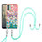 Silicone Candy Rubber Gel Fashionable Pattern Soft Case Cover with Lanyard Strap YB3 for Nokia C31