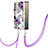 Silicone Candy Rubber Gel Fashionable Pattern Soft Case Cover with Lanyard Strap YB3 for Nokia C31