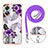 Silicone Candy Rubber Gel Fashionable Pattern Soft Case Cover with Lanyard Strap YB3 for Oppo A17