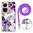 Silicone Candy Rubber Gel Fashionable Pattern Soft Case Cover with Lanyard Strap YB3 for Oppo Reno10 5G