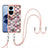 Silicone Candy Rubber Gel Fashionable Pattern Soft Case Cover with Lanyard Strap YB3 for Oppo Reno10 5G