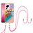 Silicone Candy Rubber Gel Fashionable Pattern Soft Case Cover with Lanyard Strap YB3 for Xiaomi Civi 2 5G