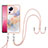 Silicone Candy Rubber Gel Fashionable Pattern Soft Case Cover with Lanyard Strap YB3 for Xiaomi Civi 2 5G