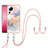 Silicone Candy Rubber Gel Fashionable Pattern Soft Case Cover with Lanyard Strap YB3 for Xiaomi Mi 13 Lite 5G