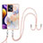 Silicone Candy Rubber Gel Fashionable Pattern Soft Case Cover with Lanyard Strap YB3 for Xiaomi Poco F5 5G Clove Purple