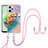 Silicone Candy Rubber Gel Fashionable Pattern Soft Case Cover with Lanyard Strap YB3 for Xiaomi Poco X5 5G