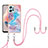 Silicone Candy Rubber Gel Fashionable Pattern Soft Case Cover with Lanyard Strap YB3 for Xiaomi Redmi Note 12 4G