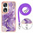 Silicone Candy Rubber Gel Fashionable Pattern Soft Case Cover with Lanyard Strap YB5 for Huawei Honor 90 5G