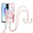 Silicone Candy Rubber Gel Fashionable Pattern Soft Case Cover with Lanyard Strap YB5 for Huawei Honor 90 Lite 5G