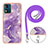 Silicone Candy Rubber Gel Fashionable Pattern Soft Case Cover with Lanyard Strap YB5 for Motorola Moto E13