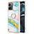 Silicone Candy Rubber Gel Fashionable Pattern Soft Case Cover with Lanyard Strap YB5 for Motorola Moto G14
