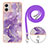 Silicone Candy Rubber Gel Fashionable Pattern Soft Case Cover with Lanyard Strap YB5 for Motorola Moto G53 5G