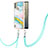 Silicone Candy Rubber Gel Fashionable Pattern Soft Case Cover with Lanyard Strap YB5 for Nokia C31