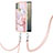 Silicone Candy Rubber Gel Fashionable Pattern Soft Case Cover with Lanyard Strap YB5 for Nokia C31