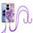 Silicone Candy Rubber Gel Fashionable Pattern Soft Case Cover with Lanyard Strap YB5 for Oppo Reno10 5G