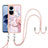 Silicone Candy Rubber Gel Fashionable Pattern Soft Case Cover with Lanyard Strap YB5 for Oppo Reno10 5G