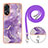 Silicone Candy Rubber Gel Fashionable Pattern Soft Case Cover with Lanyard Strap YB5 for Oppo Reno8 T 4G