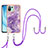 Silicone Candy Rubber Gel Fashionable Pattern Soft Case Cover with Lanyard Strap YB5 for Xiaomi Mi 11 Lite 5G NE