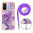 Silicone Candy Rubber Gel Fashionable Pattern Soft Case Cover with Lanyard Strap YB5 for Xiaomi Poco C55