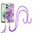 Silicone Candy Rubber Gel Fashionable Pattern Soft Case Cover with Lanyard Strap YB5 for Xiaomi Poco X5 5G