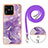 Silicone Candy Rubber Gel Fashionable Pattern Soft Case Cover with Lanyard Strap YB5 for Xiaomi Redmi 10 India