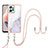 Silicone Candy Rubber Gel Fashionable Pattern Soft Case Cover with Lanyard Strap YB5 for Xiaomi Redmi Note 12 4G