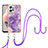 Silicone Candy Rubber Gel Fashionable Pattern Soft Case Cover with Lanyard Strap YB5 for Xiaomi Redmi Note 12 4G