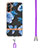 Silicone Candy Rubber Gel Fashionable Pattern Soft Case Cover with Lanyard Strap YB6 for Samsung Galaxy A34 5G